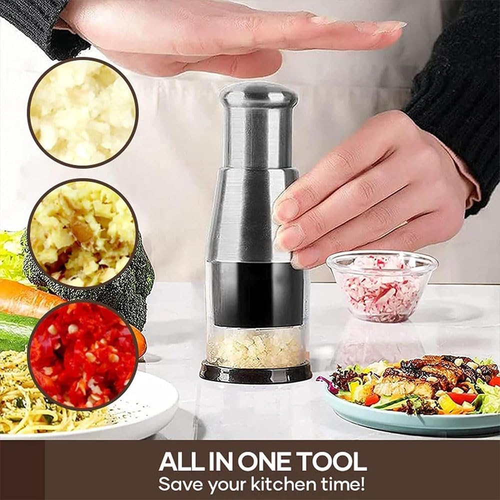 💕Today's Special $19.99! 🧄Multi-Functional Garlic Press for Mincing Garlic- Stainless Steel (2Pcs)