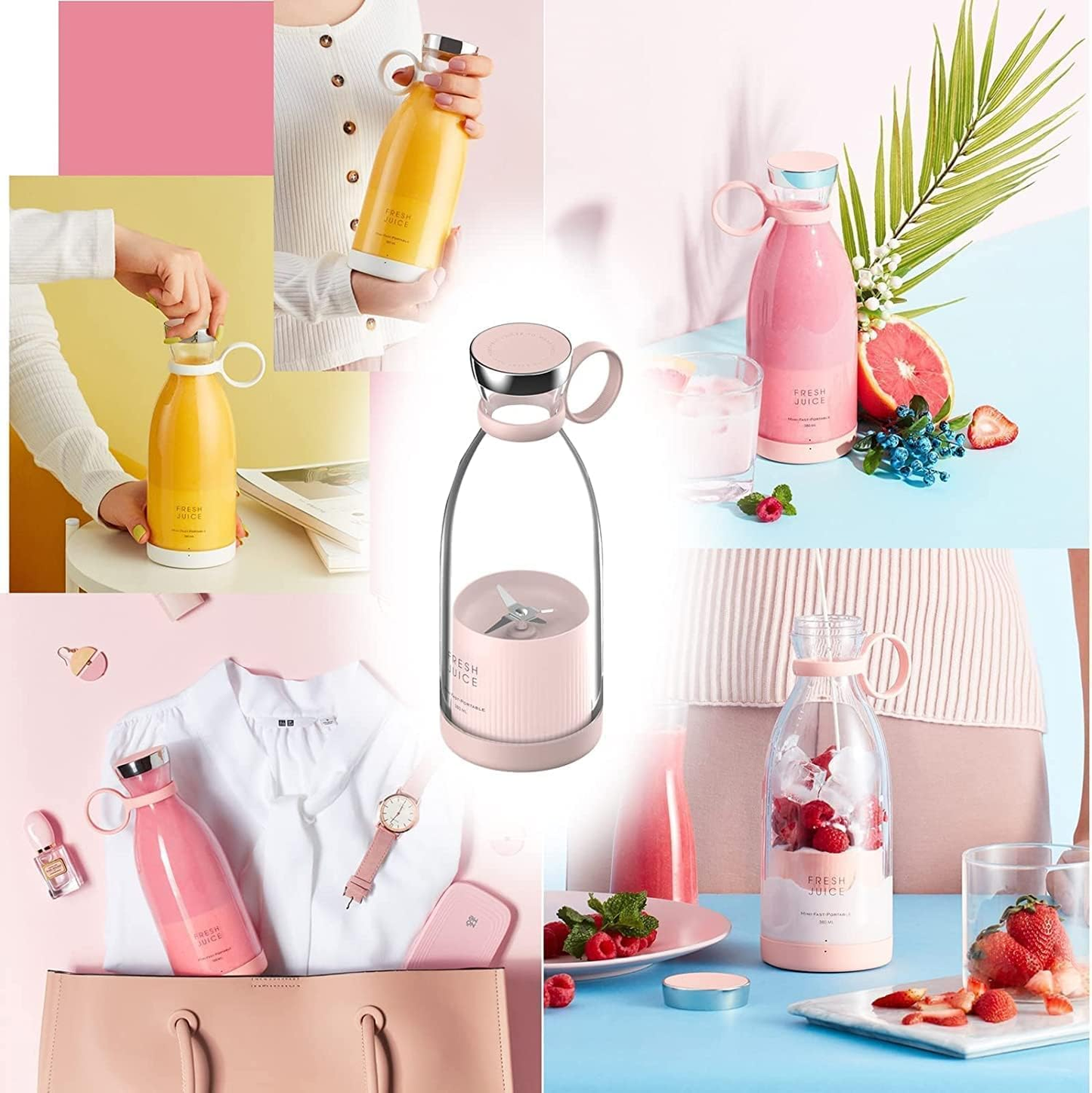 💕Special price $29.99!🥳Portable Blender 350ml Fresh Juice Mixer