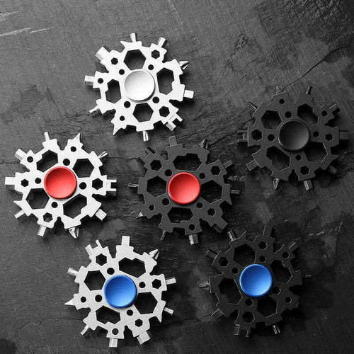 Snowflake Multi-Tool & Fidget Spinner, for Outdoor, Travel, Camping