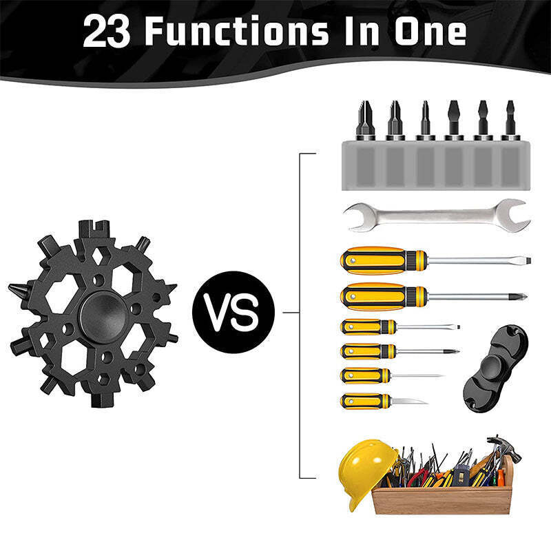 Snowflake Multi-Tool & Fidget Spinner, for Outdoor, Travel, Camping