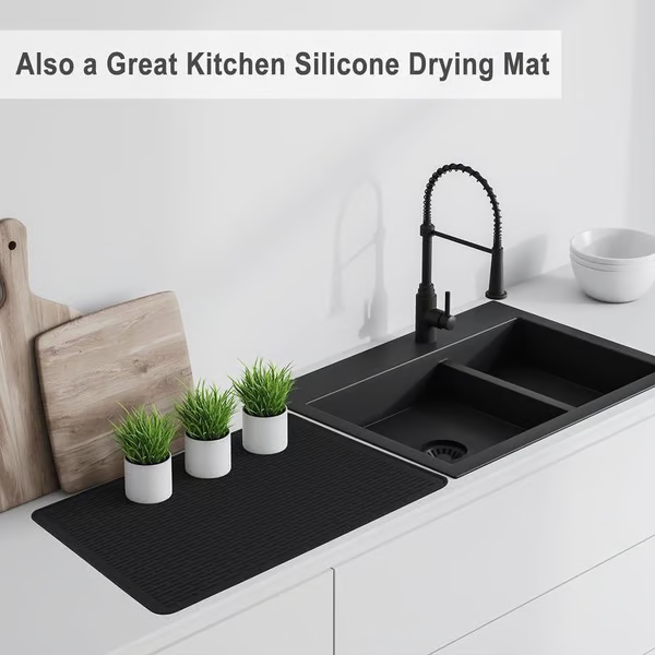 Heat-Resistant Silicone Stove Cover Mat & Utensils