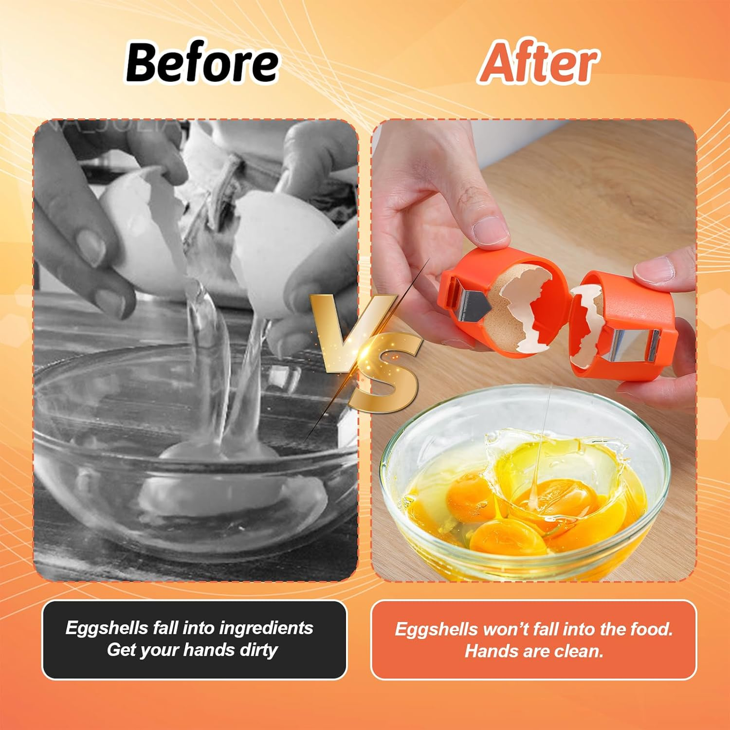 💥Special price $19.99!🔥🔥🔥Universal Stainless Steel Egg Peeler for Hard Boiled Eggs and Raw