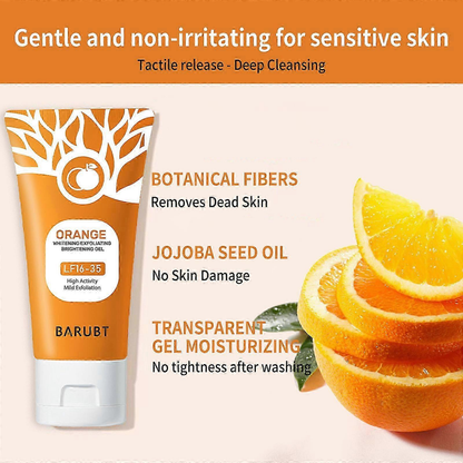 ⚡LIMITED TIME OFFER💖50g Natural Orange Enzyme Exfoliating Gel for Face & Body Scrub