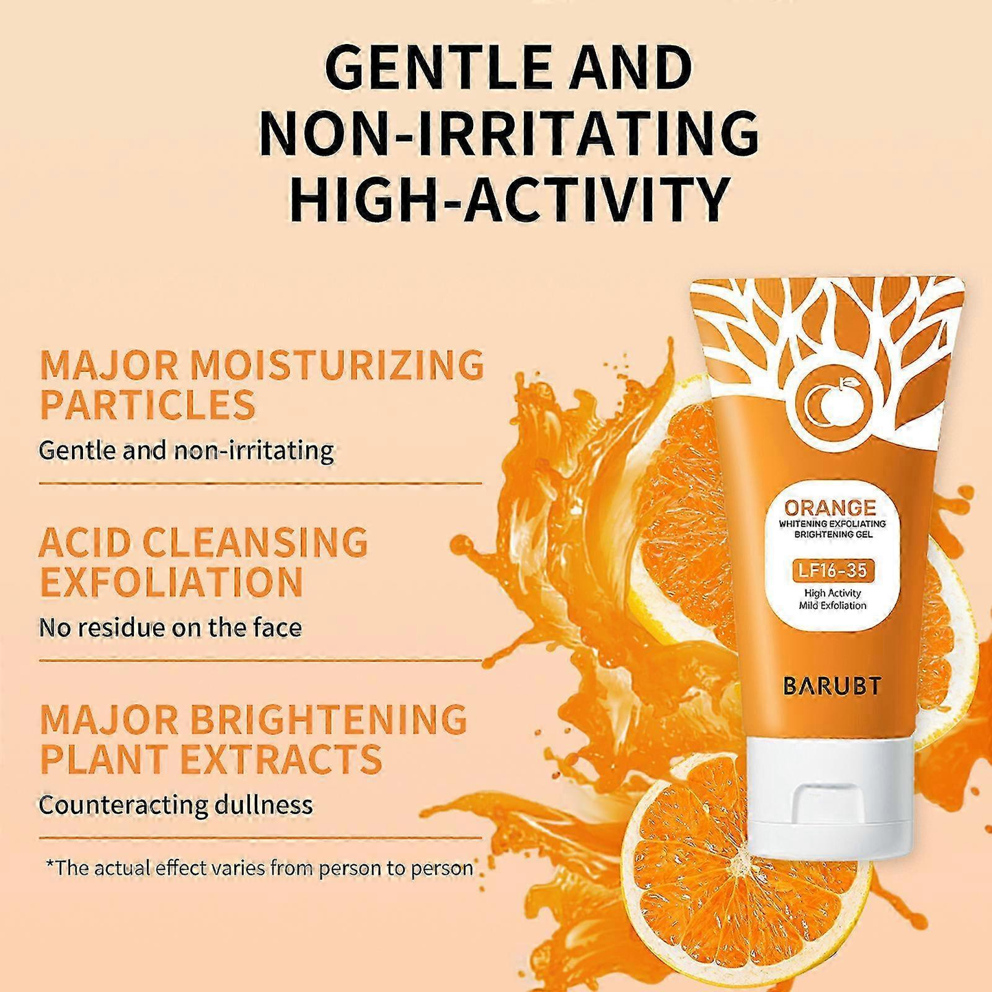 ⚡LIMITED TIME OFFER💖50g Natural Orange Enzyme Exfoliating Gel for Face & Body Scrub