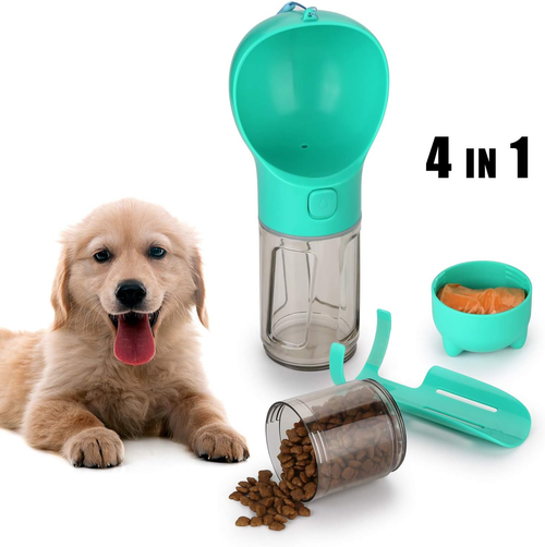 🐱Special price $19.99!🐈Portable Pet Travel Dispenser with Drinking Bowl, Dog Cats Poop Bags Shovel