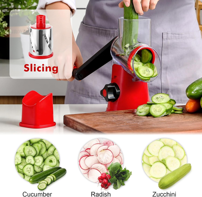 🔥Last Day $29.99!🥔Kitchen Grater Vegetable Slicer with 3 Drum Blades🥗