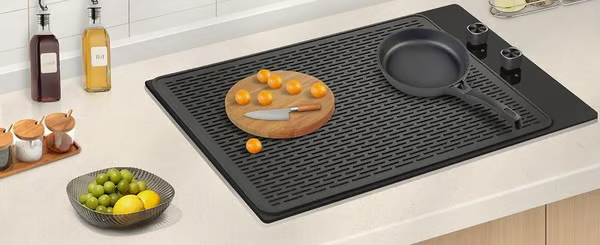 Heat-Resistant Silicone Stove Cover Mat & Utensils