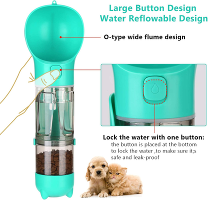 🐱Special price $19.99!🐈Portable Pet Travel Dispenser with Drinking Bowl, Dog Cats Poop Bags Shovel