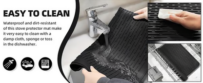 Heat-Resistant Silicone Stove Cover Mat & Utensils