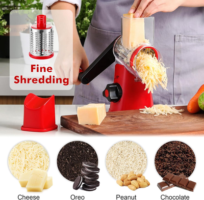 🔥Last Day $29.99!🥔Kitchen Grater Vegetable Slicer with 3 Drum Blades🥗