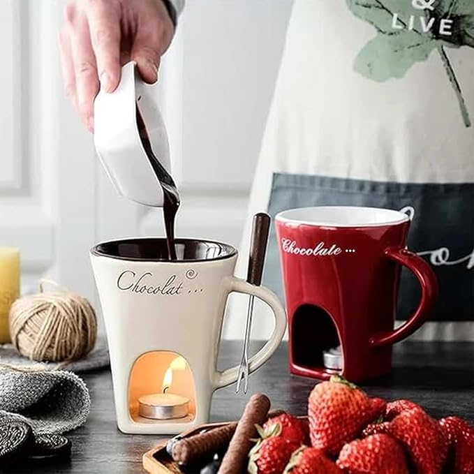 ✨Christmas sale 40% off✨Chocolate Fondue Mug with Fork