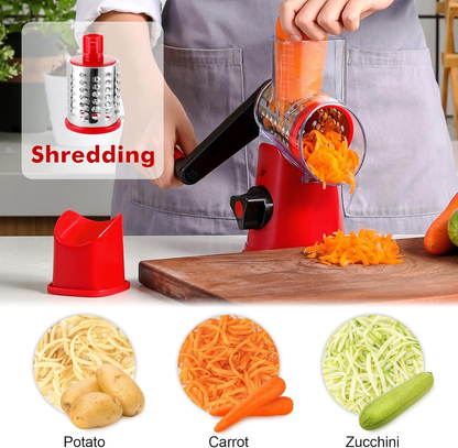 🔥Last Day $29.99!🥔Kitchen Grater Vegetable Slicer with 3 Drum Blades🥗