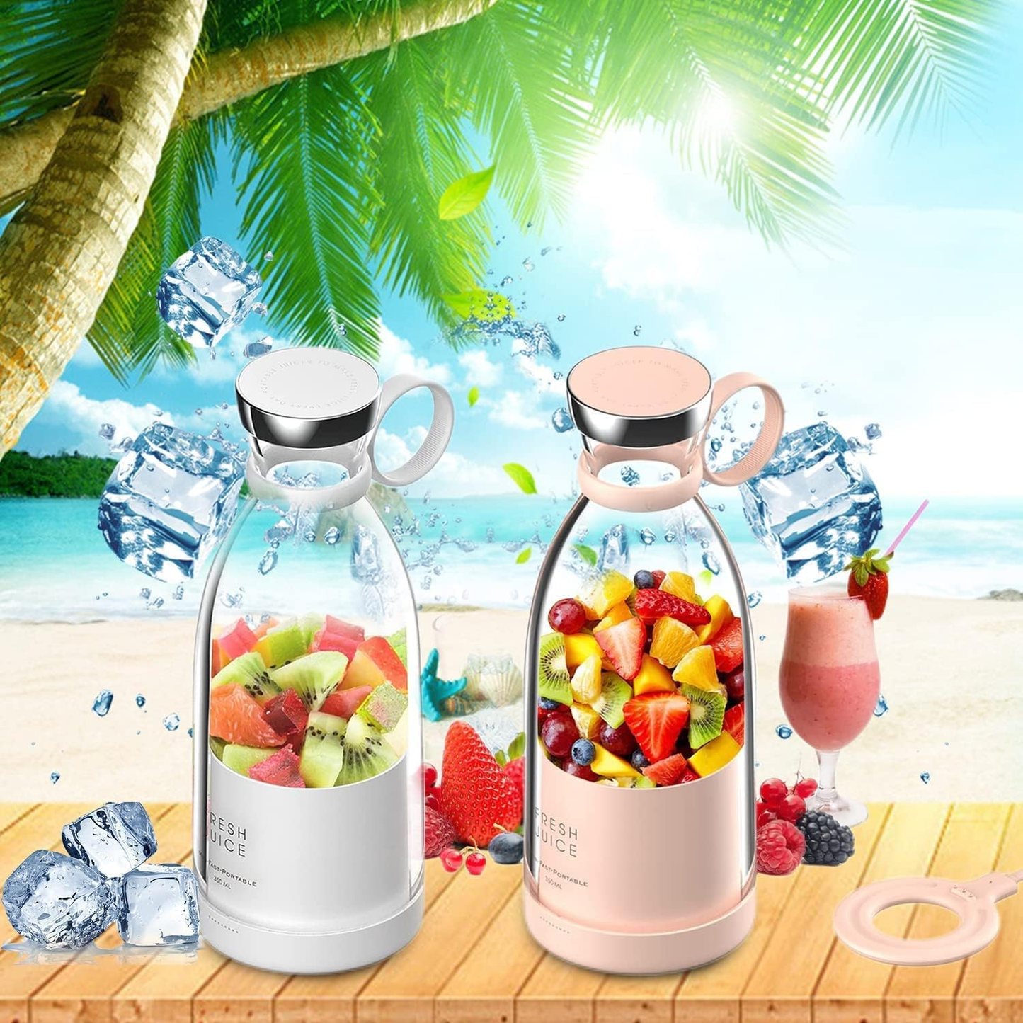 💕Special price $29.99!🥳Portable Blender 350ml Fresh Juice Mixer