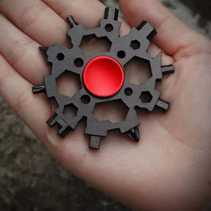 Snowflake Multi-Tool & Fidget Spinner, for Outdoor, Travel, Camping